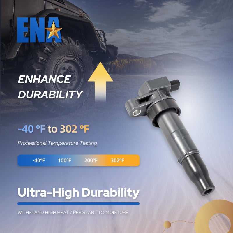 ENA Set of 6 Ignition Coil 3.3L 3.8L V6 Compatible with Hyundai Kia Genesis Azera Santa Fe Sonata Veracruz Sedona Sorento Cadenza Borrego Amanti Replace for 273013C000 UF546 C1544 GN10560 - Image 3